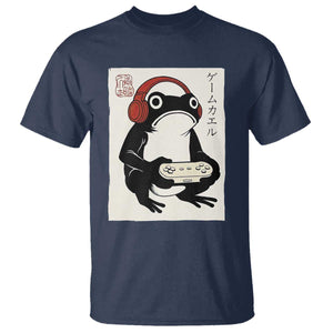 Japanese Gamer Frog T Shirt Boys Funny Vintage Gaming TS10 Navy Print Your Wear