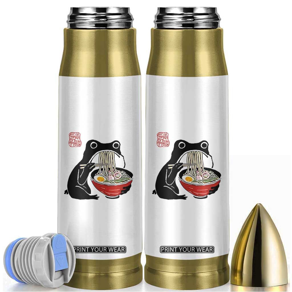 Funny Grumpy Frog Ramen Bullet Tumbler Sumi-e Kawaii Ink Painting Japanese TS10 White Print Your Wear