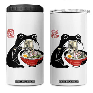 Funny Grumpy Frog Ramen 4 in 1 Can Cooler Tumbler Sumi-e Kawaii Ink Painting Japanese TS10 One Size: 16 oz White Print Your Wear