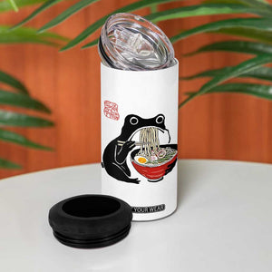 Funny Grumpy Frog Ramen 4 in 1 Can Cooler Tumbler Sumi-e Kawaii Ink Painting Japanese TS10 Print Your Wear