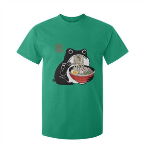 Funny Grumpy Frog Ramen T Shirt For Kid Sumi-e Kawaii Ink Painting Japanese TS10 Irish Green Print Your Wear