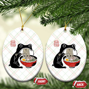 Funny Grumpy Frog Ramen Ceramic Ornament Sumi-e Kawaii Ink Painting Japanese TS10 Print Your Wear