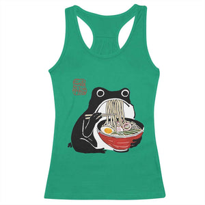 Funny Grumpy Frog Ramen Racerback Tank Top Sumi-e Kawaii Ink Painting Japanese TS10 Irish Green Print Your Wear