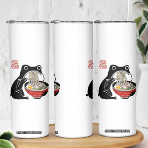Funny Grumpy Frog Ramen Skinny Tumbler Sumi-e Kawaii Ink Painting Japanese TS10 Print Your Wear