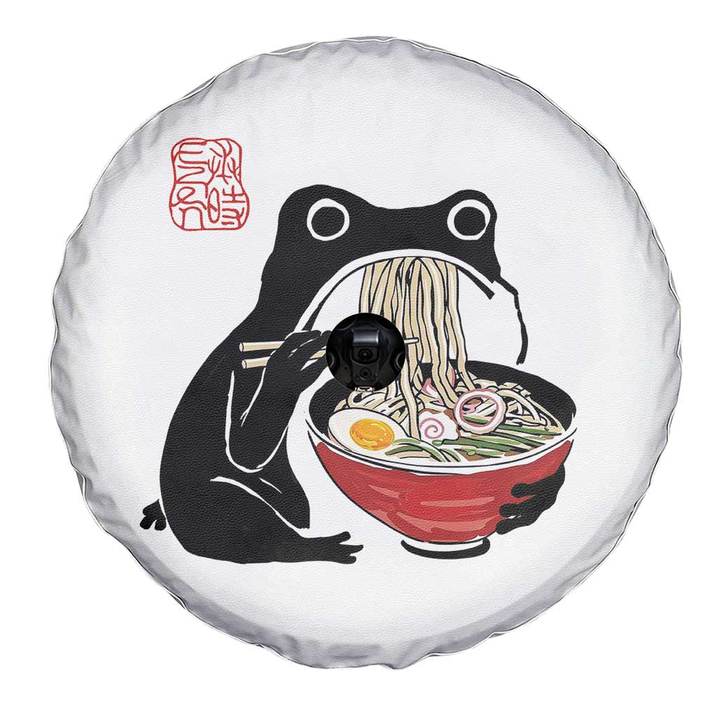 Funny Grumpy Frog Ramen Spare Tire Cover Sumi-e Kawaii Ink Painting Japanese TS10 Print Your Wear