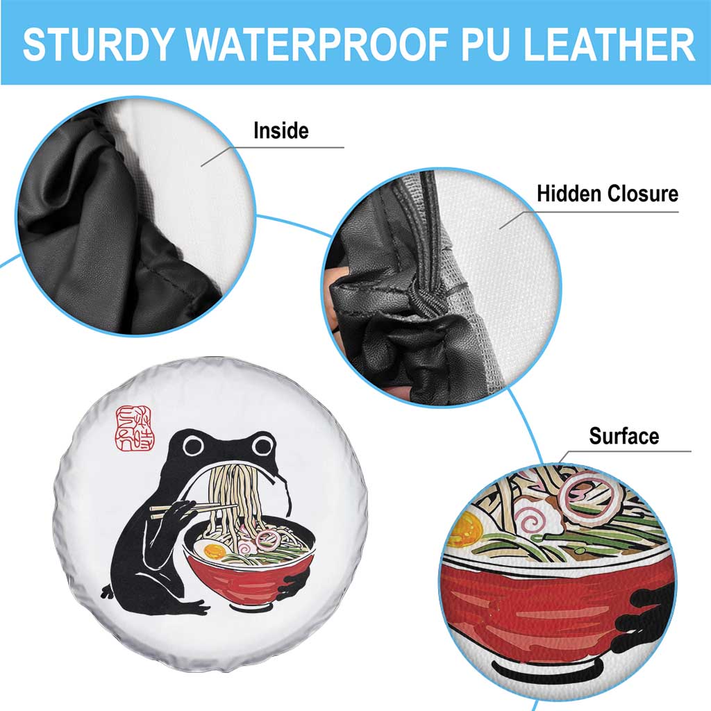 Funny Grumpy Frog Ramen Spare Tire Cover Sumi-e Kawaii Ink Painting Japanese TS10 Print Your Wear
