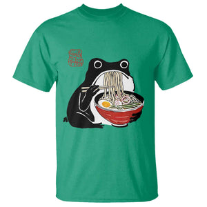 Funny Grumpy Frog Ramen T Shirt Sumi-e Kawaii Ink Painting Japanese TS10 Irish Green Print Your Wear