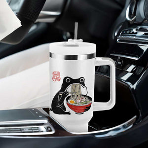 Funny Grumpy Frog Ramen Tumbler With Handle Sumi-e Kawaii Ink Painting Japanese TS10 Print Your Wear