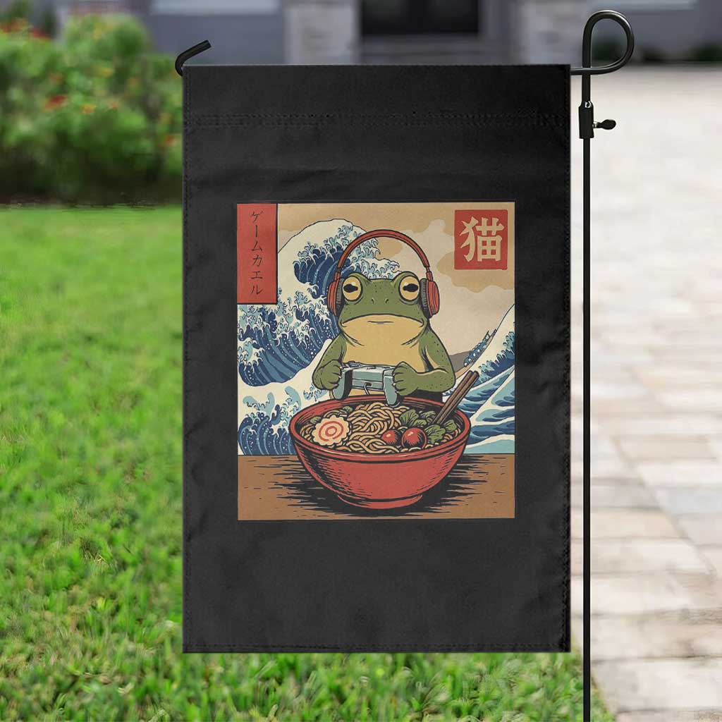 Cute Kawaii Gamer Frog Ramen Garden Flag Retro Japanese Funny Cat Gaming TS10 Print Your Wear