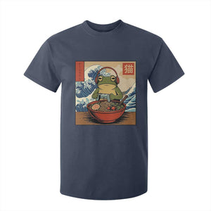 Cute Kawaii Gamer Frog Ramen T Shirt For Kid Retro Japanese Funny Cat Gaming TS10 Navy Print Your Wear