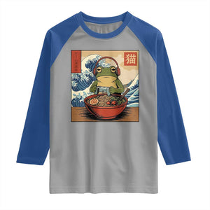 Cute Kawaii Gamer Frog Ramen Raglan Shirt Retro Japanese Funny Cat Gaming TS10 Sport Gray Royal Print Your Wear