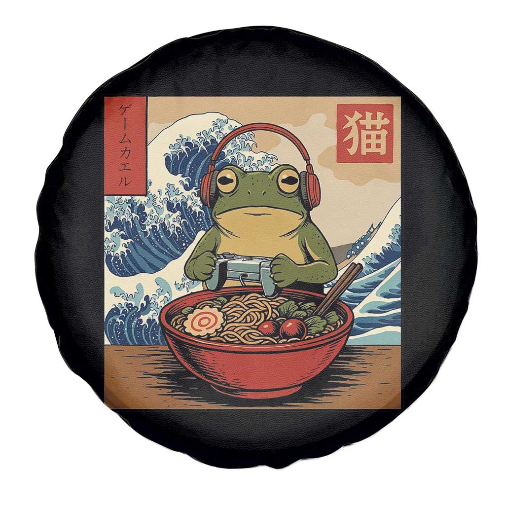 Cute Kawaii Gamer Frog Ramen Spare Tire Cover Retro Japanese Funny Cat Gaming TS10 Print Your Wear