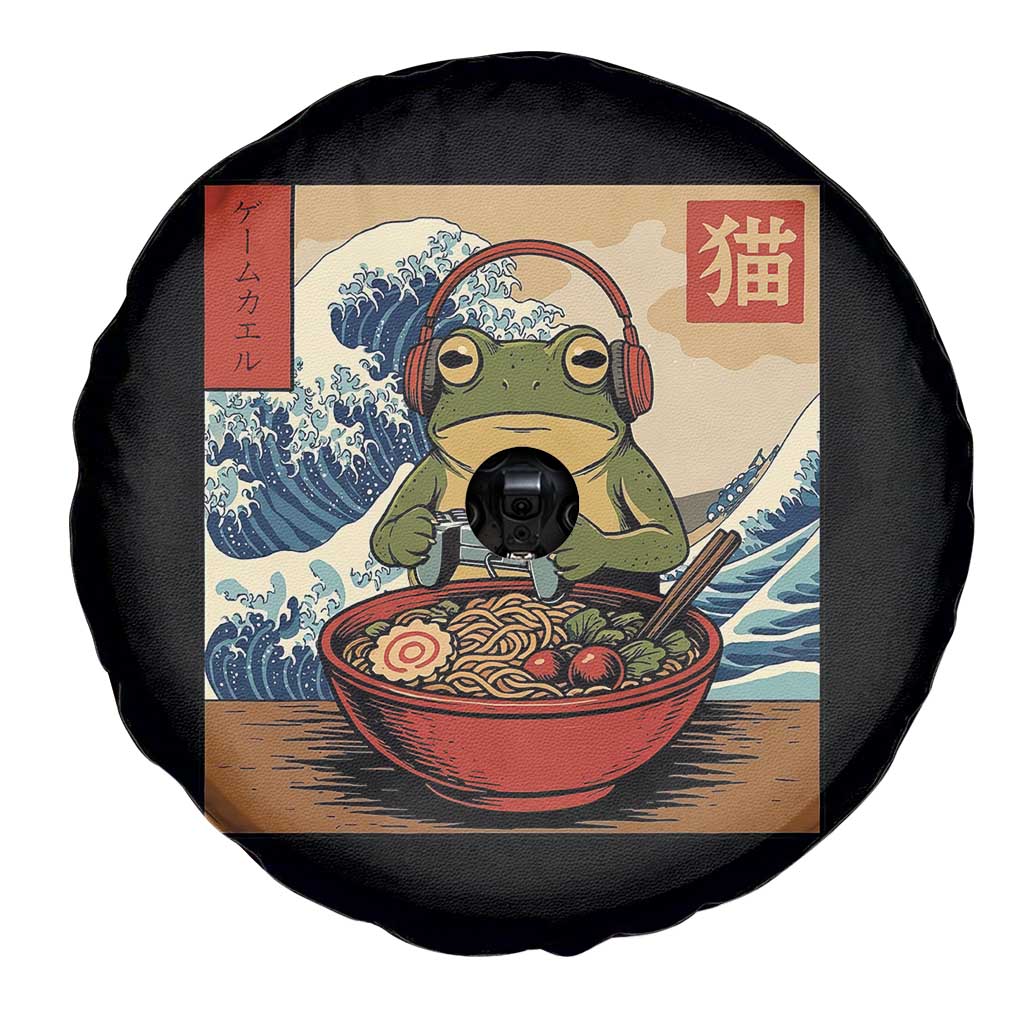 Cute Kawaii Gamer Frog Ramen Spare Tire Cover Retro Japanese Funny Cat Gaming TS10 Print Your Wear