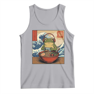 Cute Kawaii Gamer Frog Ramen Tank Top Retro Japanese Funny Cat Gaming TS10 Athletic Heather Print Your Wear