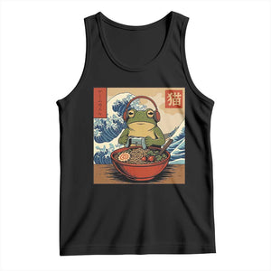 Cute Kawaii Gamer Frog Ramen Tank Top Retro Japanese Funny Cat Gaming TS10 Black Print Your Wear