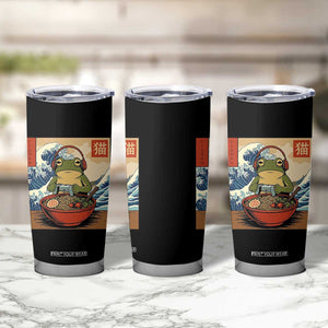 Cute Kawaii Gamer Frog Ramen Tumbler Cup Retro Japanese Funny Cat Gaming TS10 Print Your Wear
