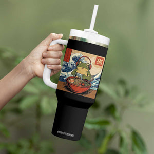 Cute Kawaii Gamer Frog Ramen Tumbler With Handle Retro Japanese Funny Cat Gaming TS10 Print Your Wear