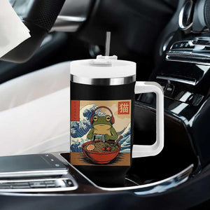 Cute Kawaii Gamer Frog Ramen Tumbler With Handle Retro Japanese Funny Cat Gaming TS10 Print Your Wear