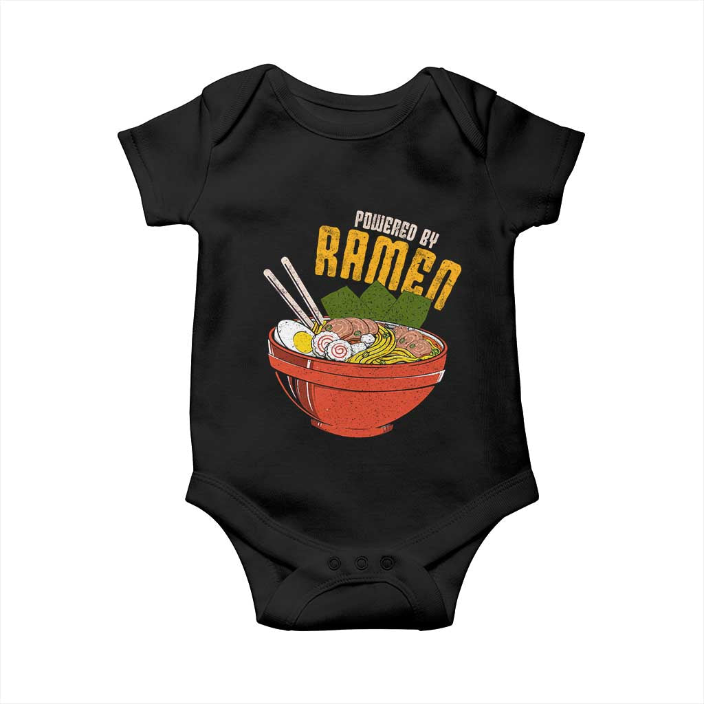 Powered by Ramen Baby Onesie Japanese Love Anime Noodles TS10 Black Print Your Wear