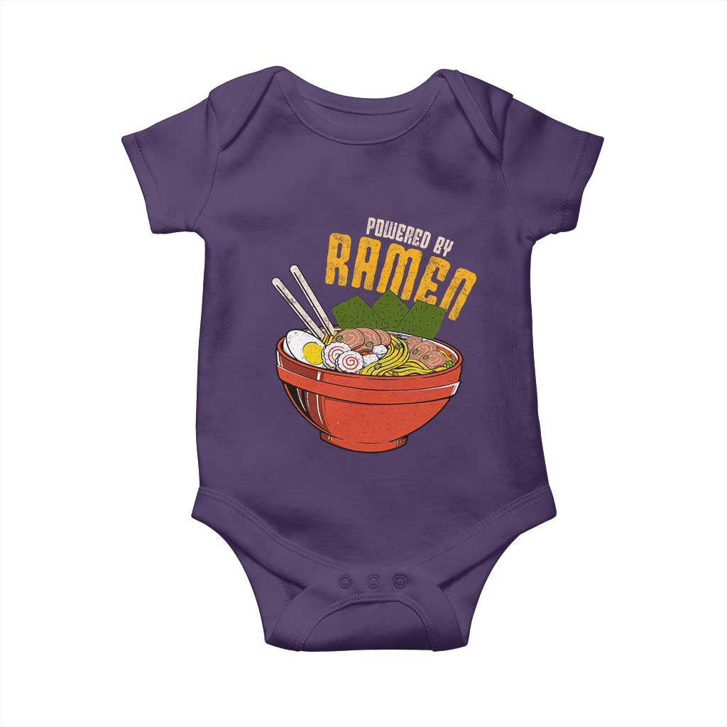 Powered by Ramen Baby Onesie Japanese Love Anime Noodles TS10 Purple Print Your Wear