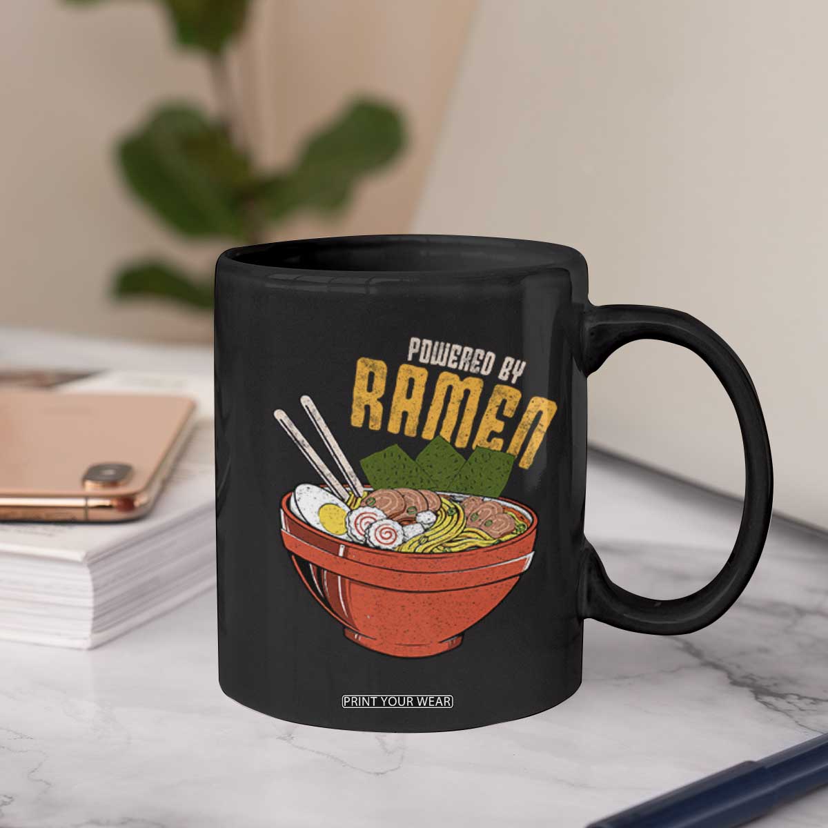 Powered by Ramen Coffee Mug Japanese Love Anime Noodles TS10 Print Your Wear
