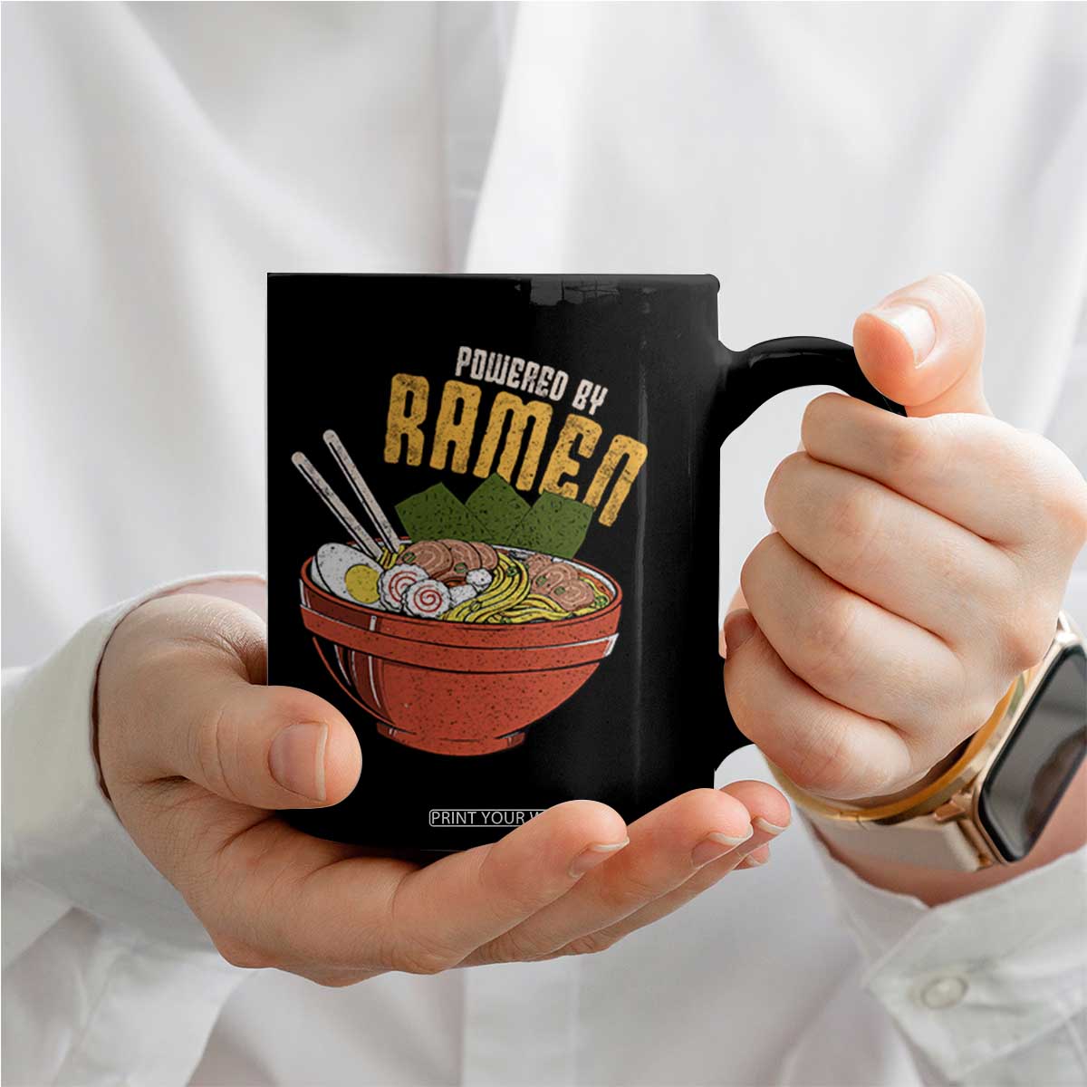 Powered by Ramen Coffee Mug Japanese Love Anime Noodles TS10 Print Your Wear