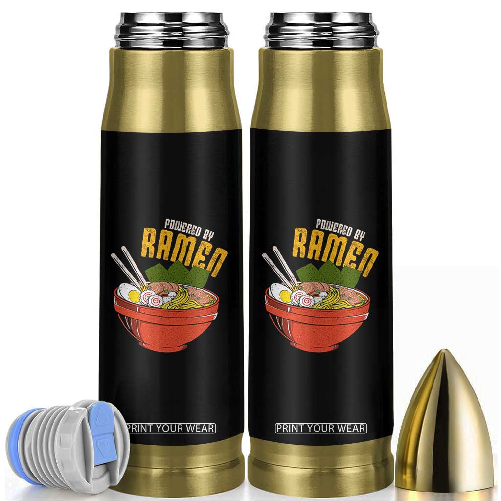 Powered by Ramen Bullet Tumbler Japanese Love Anime Noodles TS10 Black Print Your Wear