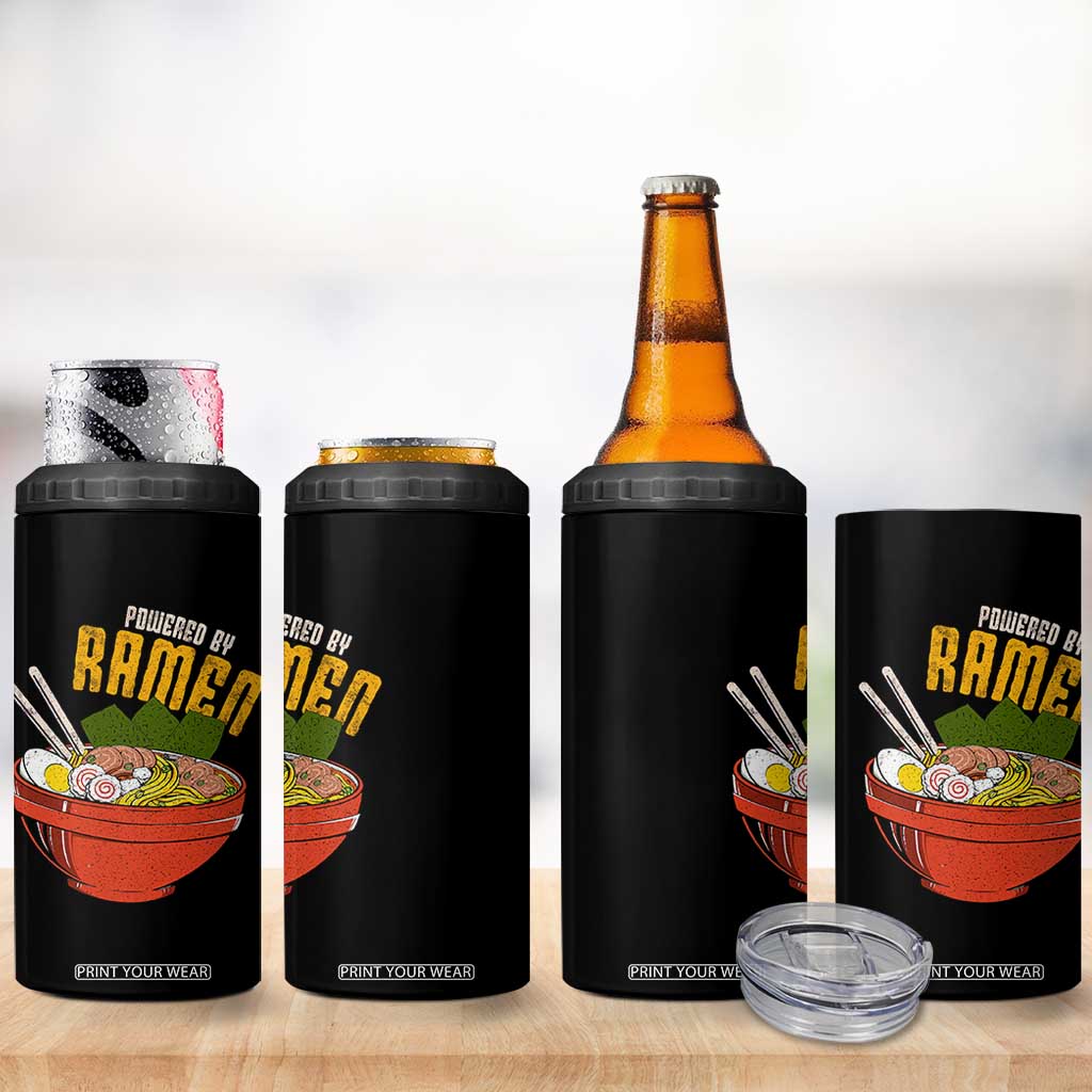 Powered by Ramen 4 in 1 Can Cooler Tumbler Japanese Love Anime Noodles TS10 Print Your Wear