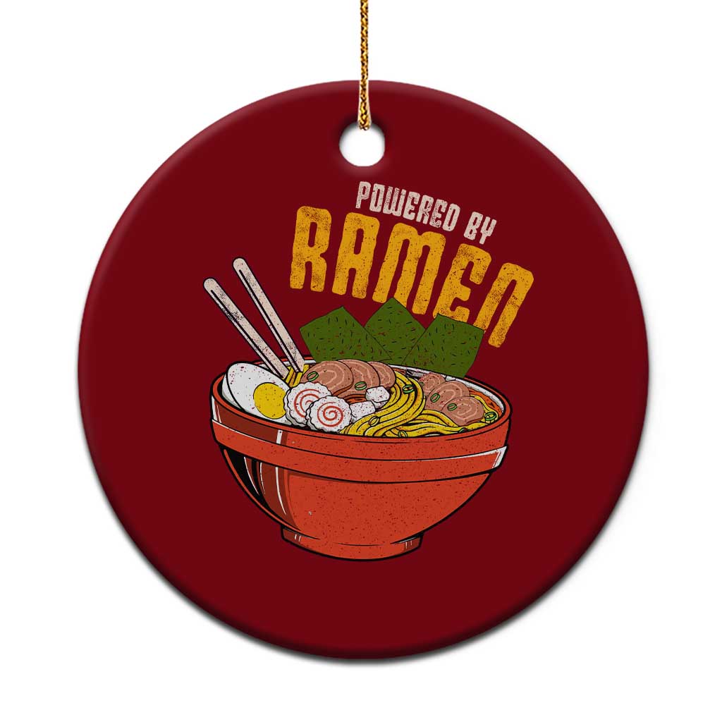 Powered by Ramen Ceramic Ornament Japanese Love Anime Noodles TS10 1pc Red Print Your Wear