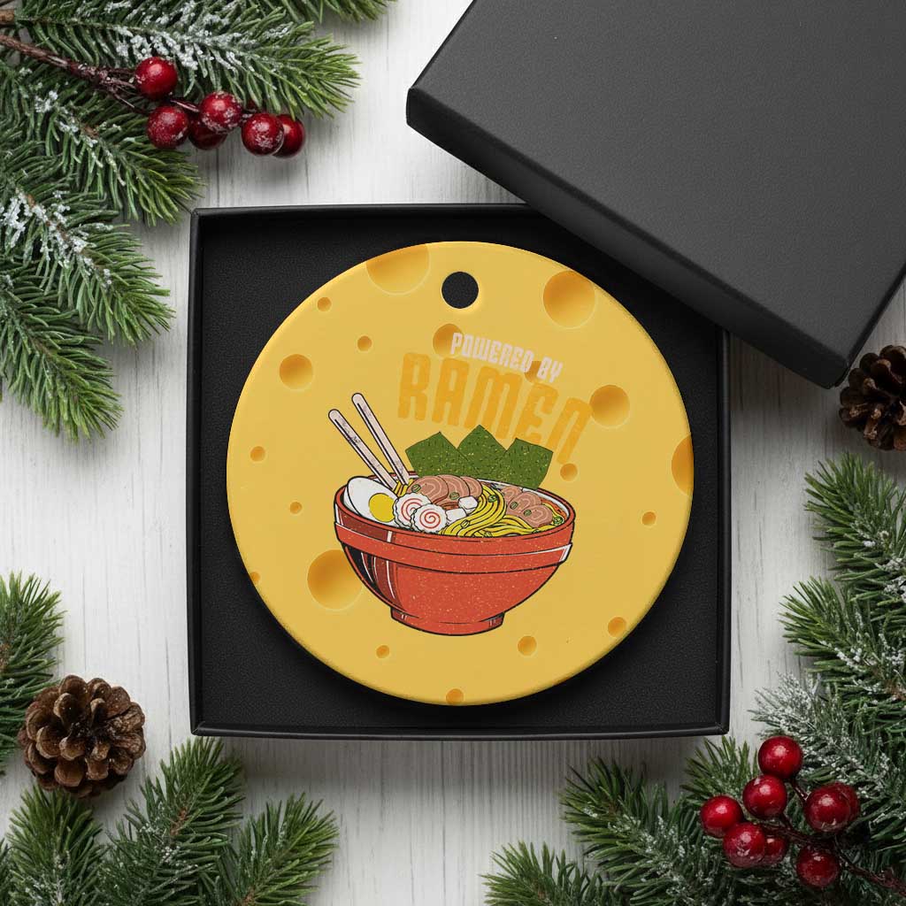 Powered by Ramen Ceramic Ornament Japanese Love Anime Noodles TS10 1pc Yellow Cheese Print Your Wear
