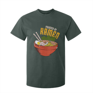 Powered by Ramen T Shirt For Kid Japanese Love Anime Noodles TS10 Dark Forest Green Print Your Wear