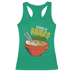 Powered by Ramen Racerback Tank Top Japanese Love Anime Noodles TS10 Irish Green Print Your Wear