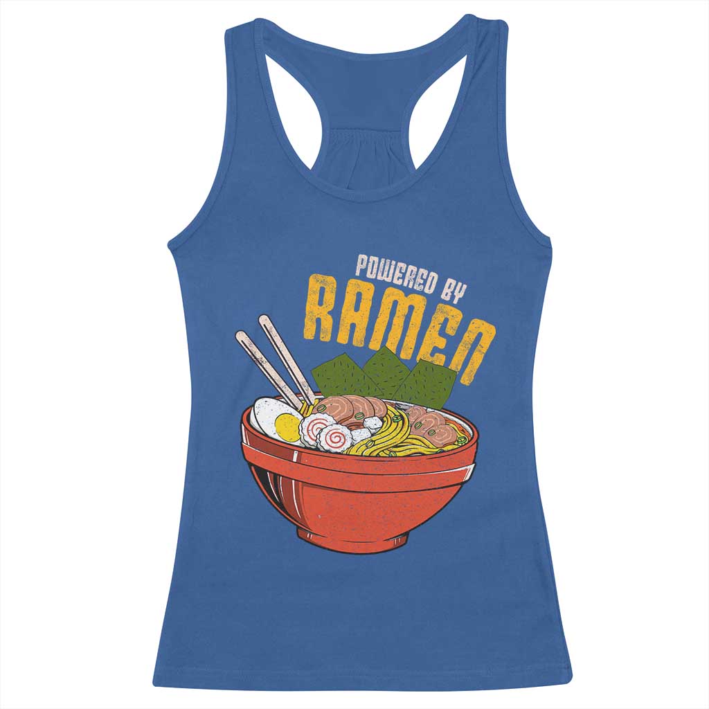Powered by Ramen Racerback Tank Top Japanese Love Anime Noodles TS10 Royal Blue Print Your Wear