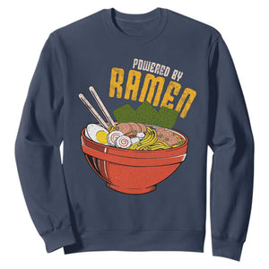 Powered by Ramen Sweatshirt Japanese Love Anime Noodles TS10 Navy Print Your Wear