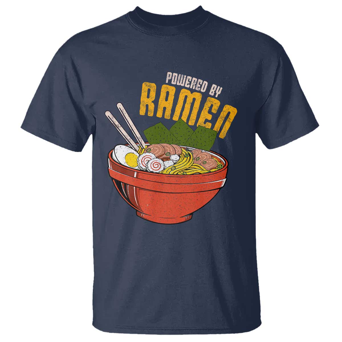 Powered by Ramen T Shirt Japanese Love Anime Noodles TS10 Navy Print Your Wear