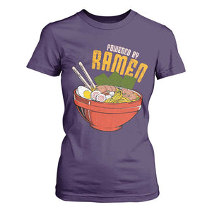 Powered by Ramen T Shirt For Women Japanese Love Anime Noodles TS10 Purple Print Your Wear