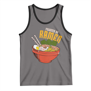 Powered by Ramen Tank Top Japanese Love Anime Noodles TS10 Deep Heather Black Print Your Wear