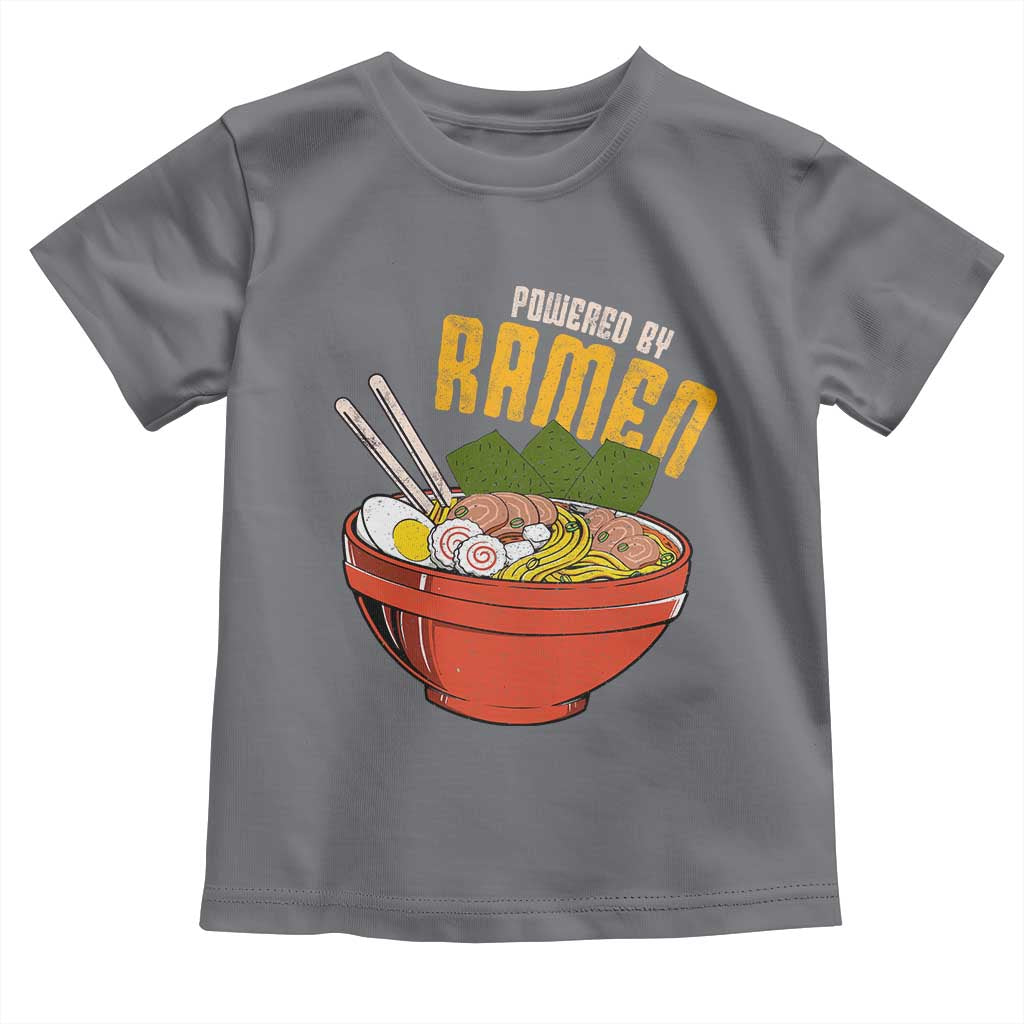 Powered by Ramen Toddler T Shirt Japanese Love Anime Noodles TS10 Charcoal Print Your Wear