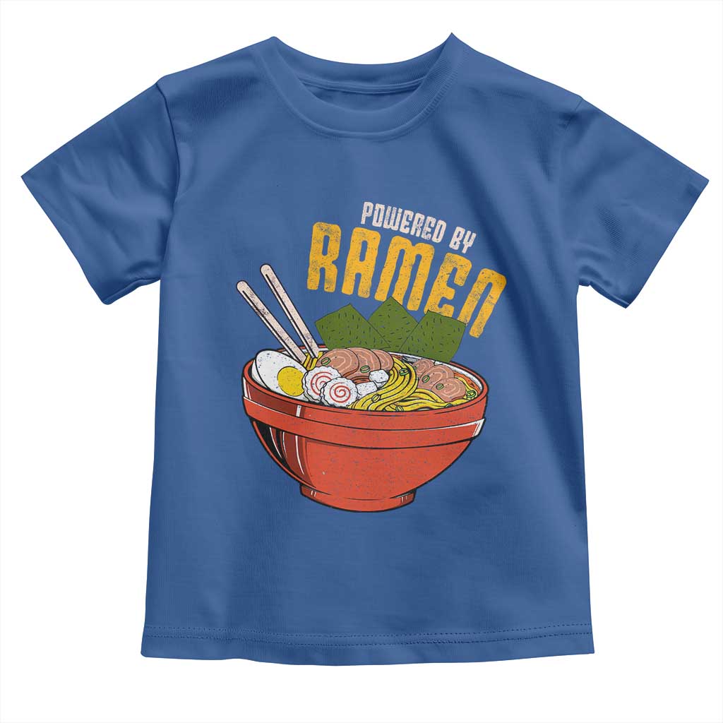 Powered by Ramen Toddler T Shirt Japanese Love Anime Noodles TS10 Royal Blue Print Your Wear