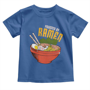 Powered by Ramen Toddler T Shirt Japanese Love Anime Noodles TS10 Royal Blue Print Your Wear