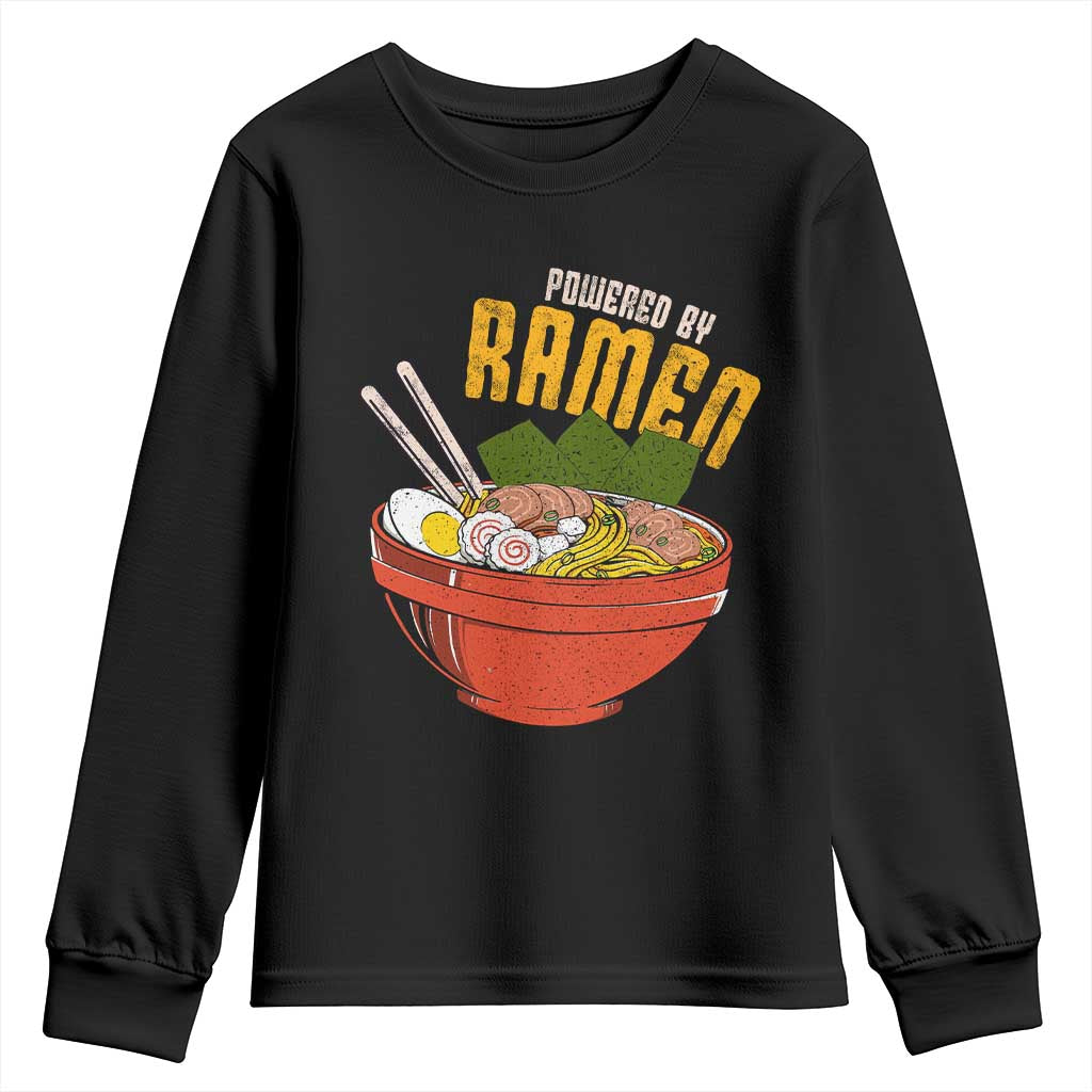 Powered by Ramen Youth Sweatshirt Japanese Love Anime Noodles TS10 Black Print Your Wear