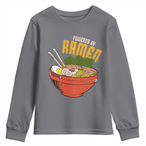 Powered by Ramen Youth Sweatshirt Japanese Love Anime Noodles TS10 Charcoal Print Your Wear