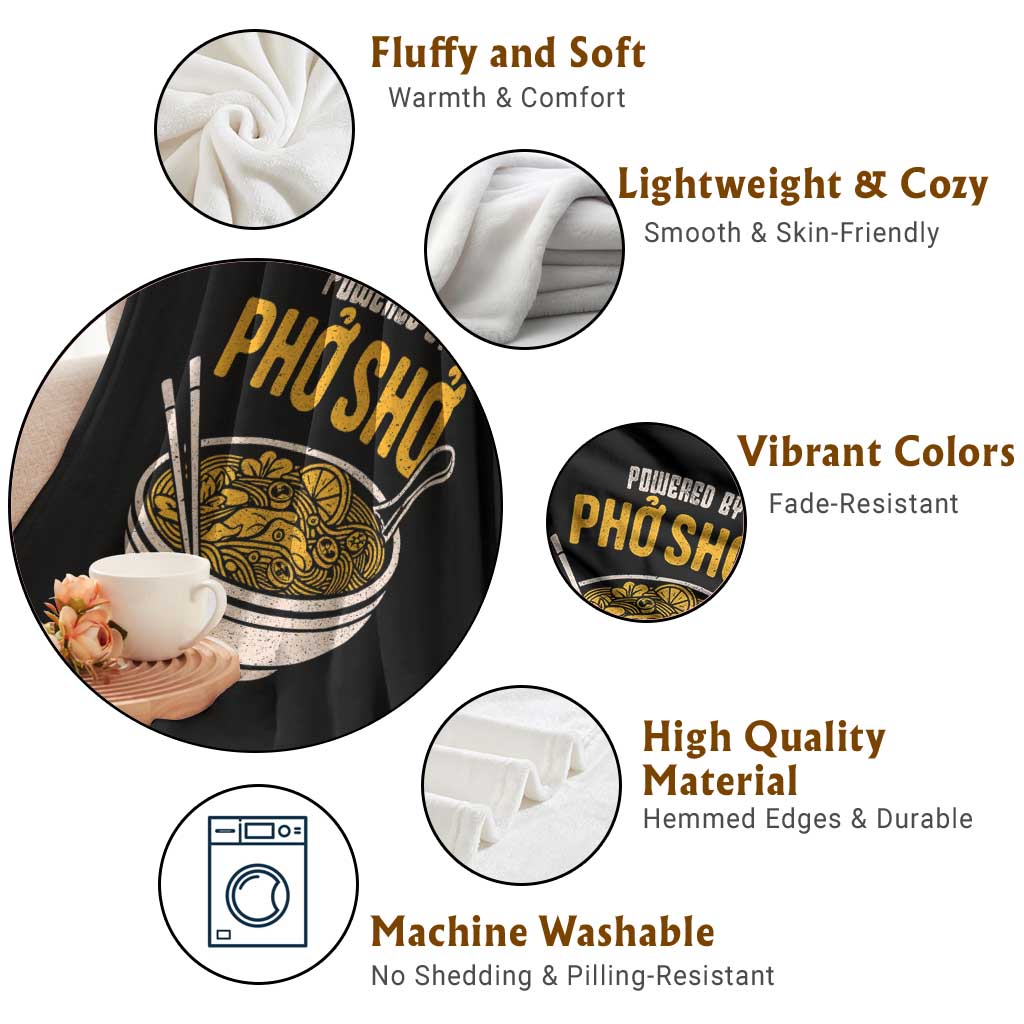 Vietnamese Pho Throw Blanket Funny Vietnam Foodie Food Humor TS10 Print Your Wear