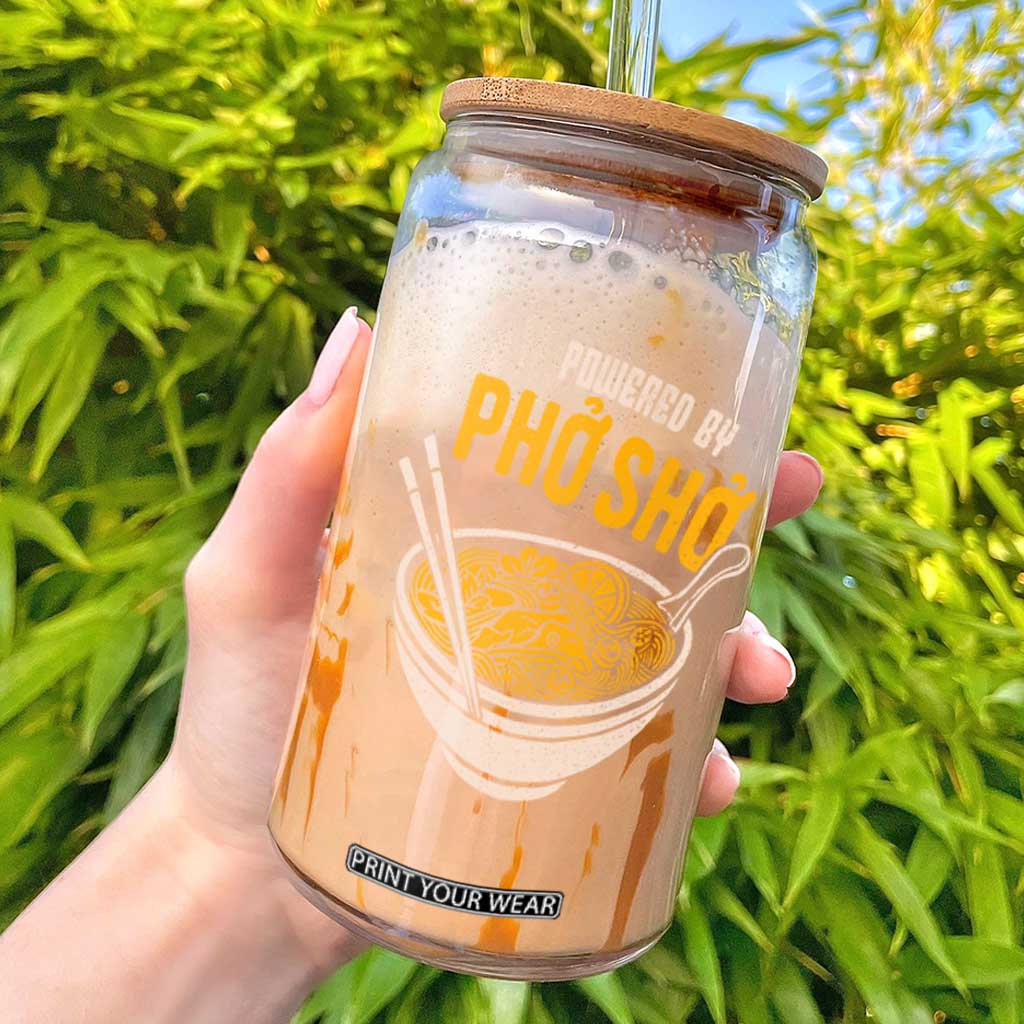 Vietnamese Pho Glass Can Funny Vietnam Foodie Food Humor TS10 Black Print Your Wear