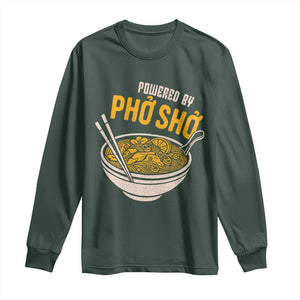 Vietnamese Pho Long Sleeve Shirt Funny Vietnam Foodie Food Humor TS10 Dark Forest Green Print Your Wear