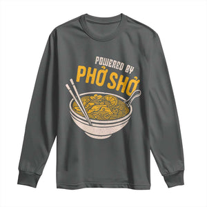 Vietnamese Pho Long Sleeve Shirt Funny Vietnam Foodie Food Humor TS10 Dark Heather Print Your Wear