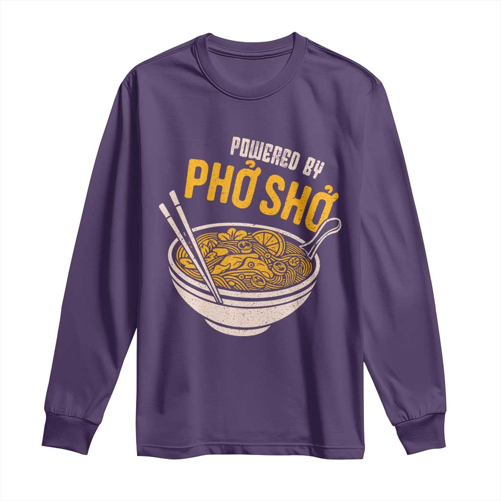 Vietnamese Pho Long Sleeve Shirt Funny Vietnam Foodie Food Humor TS10 Purple Print Your Wear