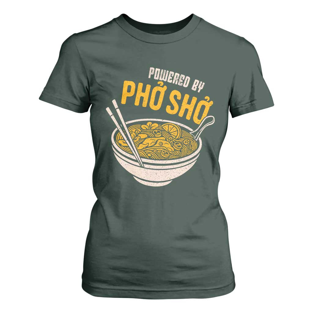 Vietnamese Pho T Shirt For Women Funny Vietnam Foodie Food Humor TS10 Dark Forest Green Print Your Wear