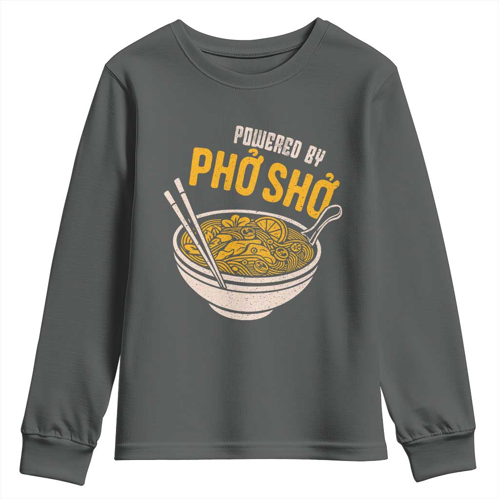 Vietnamese Pho Youth Sweatshirt Funny Vietnam Foodie Food Humor TS10 Dark Heather Print Your Wear