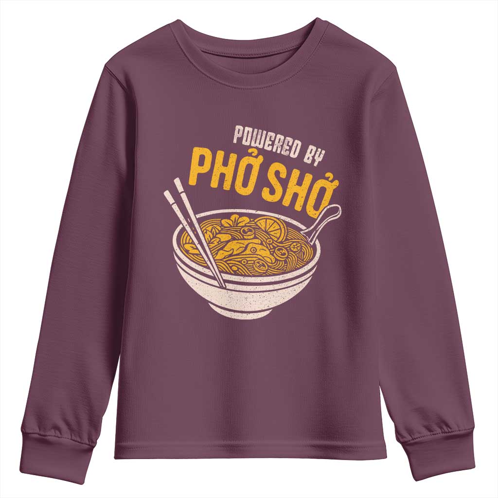 Vietnamese Pho Youth Sweatshirt Funny Vietnam Foodie Food Humor TS10 Maroon Print Your Wear